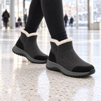 Women's Knit Faux-Shearling Sock Sneakers