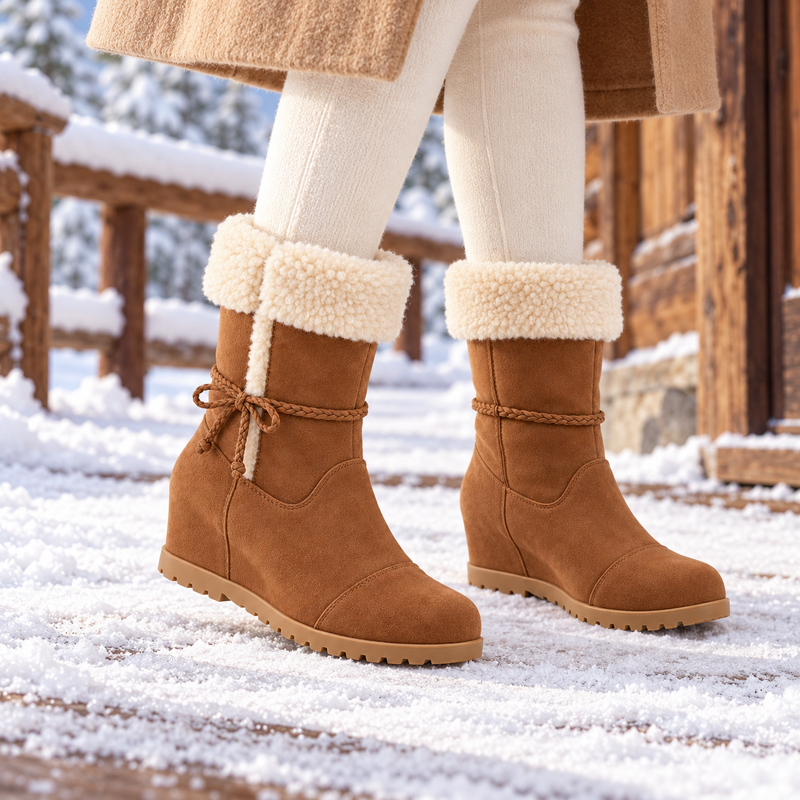Women's Faux-Fur Hidden-Wedge Winter Boots