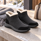 Women's Knit Faux-Shearling Sock Sneakers