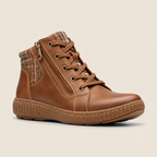 Clarks Women's Comfy Vintage Plaid Lace-Up Side-Zip Ankle Boots