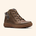 Clarks Women's Comfy Vintage Plaid Lace-Up Side-Zip Ankle Boots