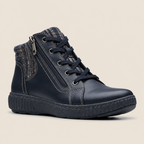 Clarks Women's Comfy Vintage Plaid Lace-Up Side-Zip Ankle Boots